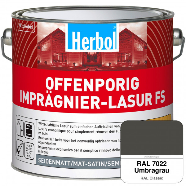 Offenporig Imprägnier-Lasur FS (RAL 7022 Umbragrau)