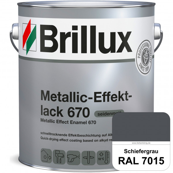 Metallic-Effektlack 670 (RAL 7015 Schiefergrau) schnell trocknender Alkydharzlack für Metalleffekte