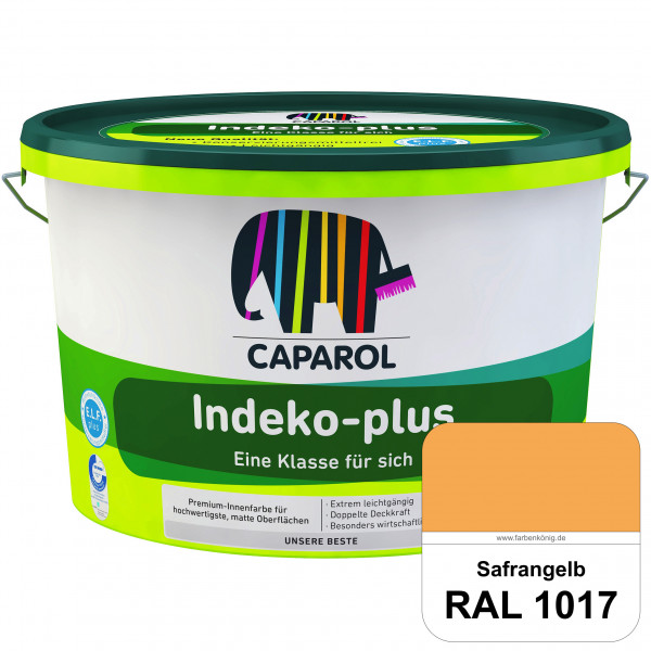 Indeko-plus (RAL 1017 Safrangelb) doppeldeckende matte & hochwertige Innenfarbe