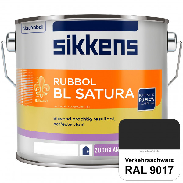Rubbol BL Satura (RAL 9017 Verkehrsschwarz) seidenglänzender PU-Lack (wasserbasiert) innen & außen