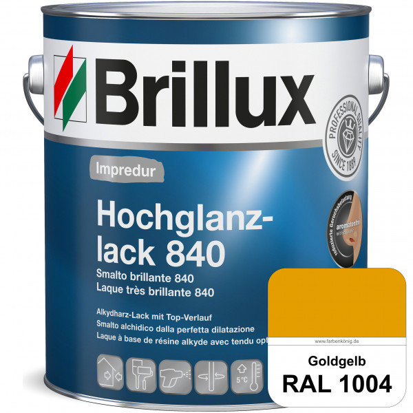Impredur Hochglanzlack 840 (RAL 1004 Goldgelb) für Holz- und Metallflächen (löselmittelhaltig) innen