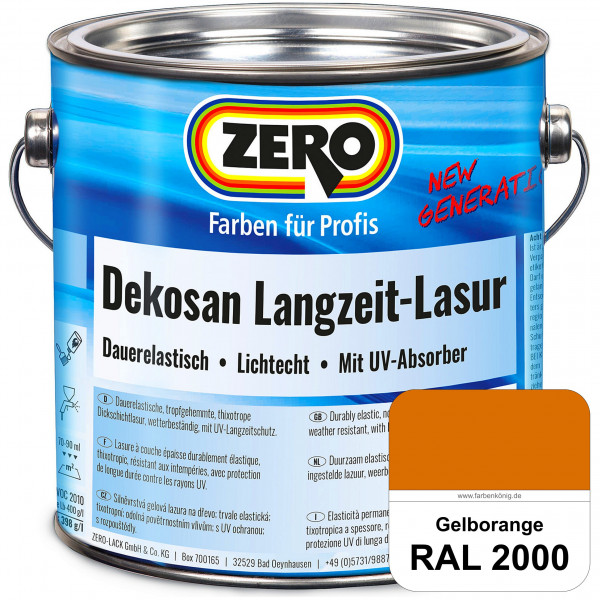 Dekosan Langzeit-Lasur (RAL 2000 Gelborange)
