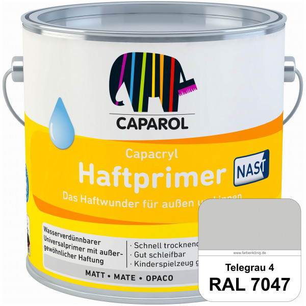Capacryl Haftprimer NAST (RAL 7047 Telegrau 4) Grundierung mit nebelarme Spritztechnologie (innen &