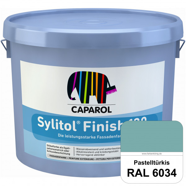 Sylitol® Finish 130 (RAL 6034 Pastelltürkis) wetterbeständige Fassadenbeschichtungen auf Silikatbasi