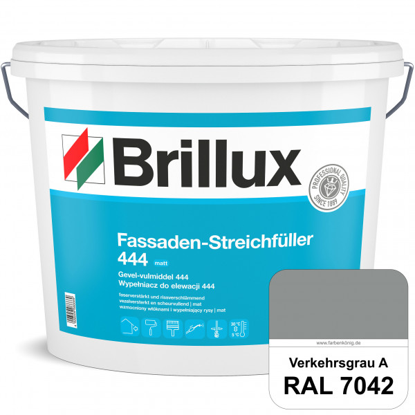 Fassaden-Streichfüller 444 (RAL 7042 Verkehrsgrau A) Faserverstärkter Streichfüller mit rissverschlä