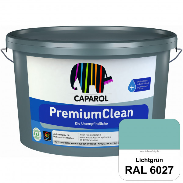 PremiumClean (RAL 6027 Lichtgrün) Hoch reinigungsfähige Farbe für beanspruchte Flächen (innen)