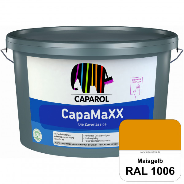 CapaMaXX (RAL 1006 Maisgelb) tuchmatte Innenfarbe mit hohem Deckvermögen und Ergiebigkeit