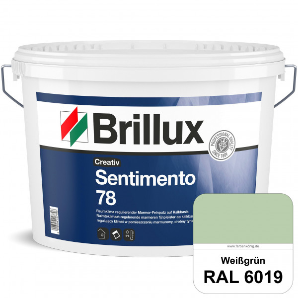 Creativ Sentimento 78 (RAL 6019 Weißgrün) Marmor-Feinputz auf Kalkbasis, zur Erzielung matter Oberfl