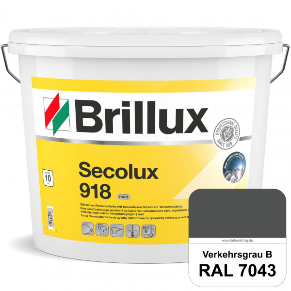 Secolux 918 (RAL 7043 Verkehrsgrau B) - ehemals Silicon-Fassadenfarbe 918