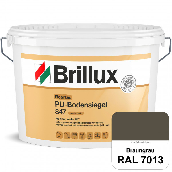 Floortec PU-Bodensiegel ELF 847 (RAL 7013 Braungrau) seidenmatt, witterungsbeständig, außen & innen