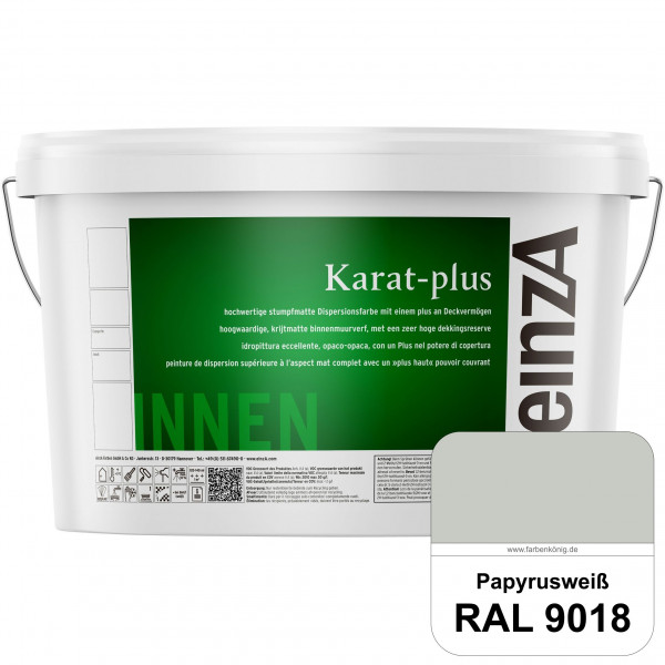 einzA Karat-plus (RAL 9018 Papyrusweiß) Innenwandfarbe mit herausragenden Produkteigenschaften