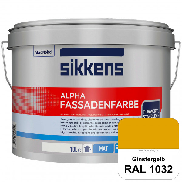 Alpha Fassadenfarbe (RAL 1032 Ginstergelb)