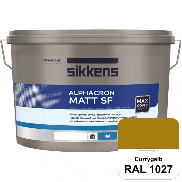 Alphacron Matt SF (RAL 1027 Currygelb) stumpfmatte & hochwertige Premium-Wandfarbe (innen)