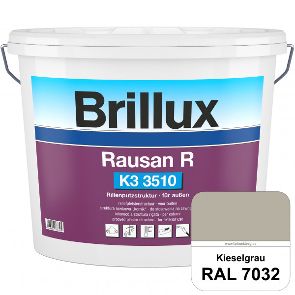 Rausan R K3 3510 (RAL 7032 Kieselgrau) Organisch gebundener Rillenputz für wetterbeständige Oberfläc