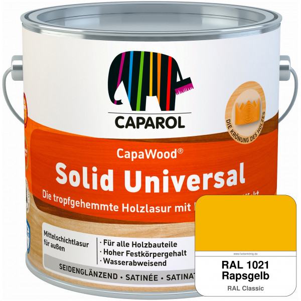 CapaWood® Solid Universal (RAL 1021 Rapsgelb) - ersetzt Capadur UniversalLasur