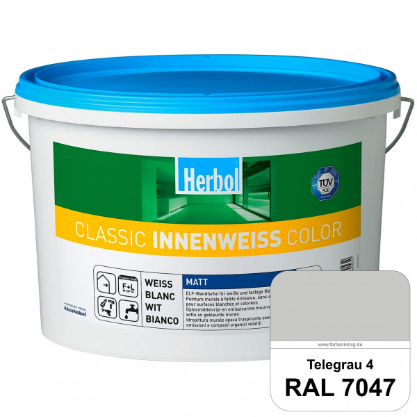 Classic Innenweiss Color (RAL 7047 Telegrau 4) Hochwertige Renovierungsfarbe
