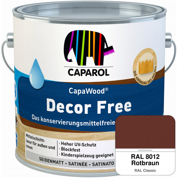 CapaWood® Decor Free (RAL 8012 Rotbraun) - ersetzt Capadur DecorLasur KF
