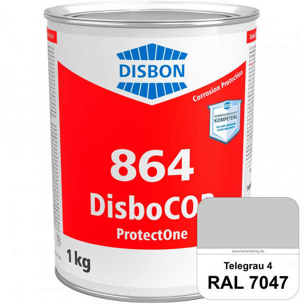 DisboCOR 864 ProtectOne (RAL 7047 Telegrau 4) 1-Topf-geeignete Korrosionsschutz für alle metallisch