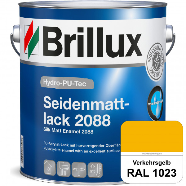 Hydro-PU-Tec Seidenmattlack 2088 (RAL 1023 Verkehrsgelb) PU-Seidenmattlack (wasserbasiert) innen