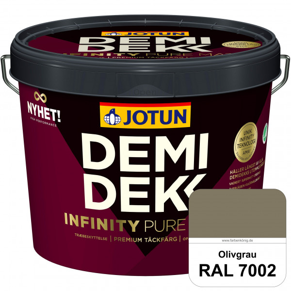 DEMIDEKK Infinity Pure Mat - Deckende, matte Holzfarbe (RAL 7002 Olivgrau)