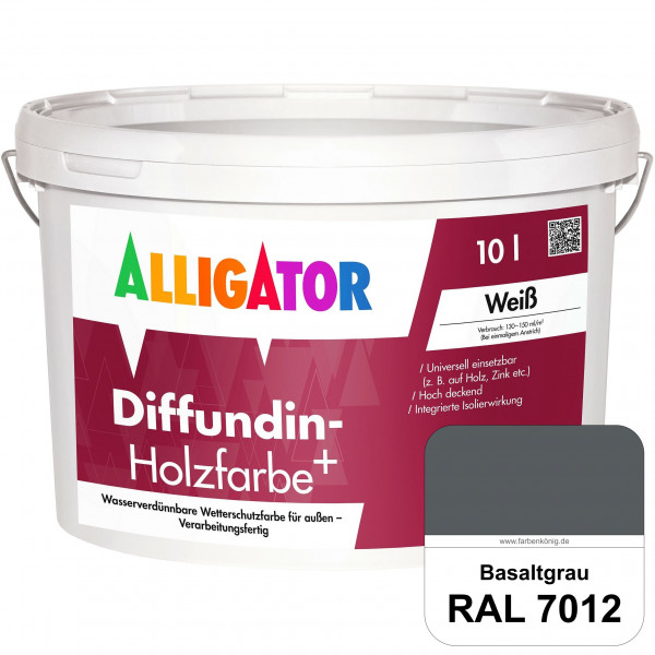 Diffundin-Holzfarbe+ (RAL 7012 Basaltgrau)