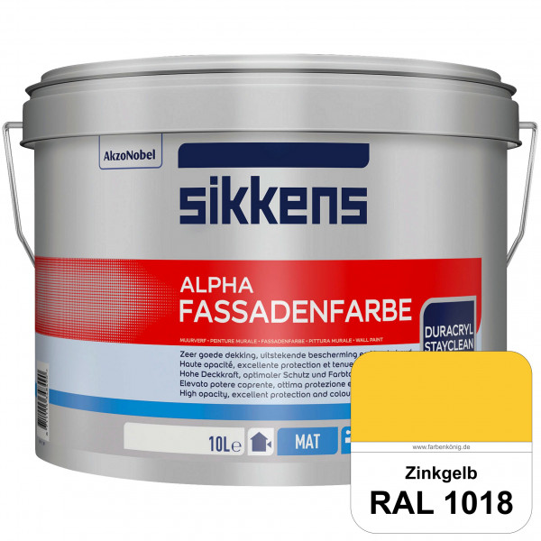 Alpha Fassadenfarbe (RAL 1018 Zinkgelb)