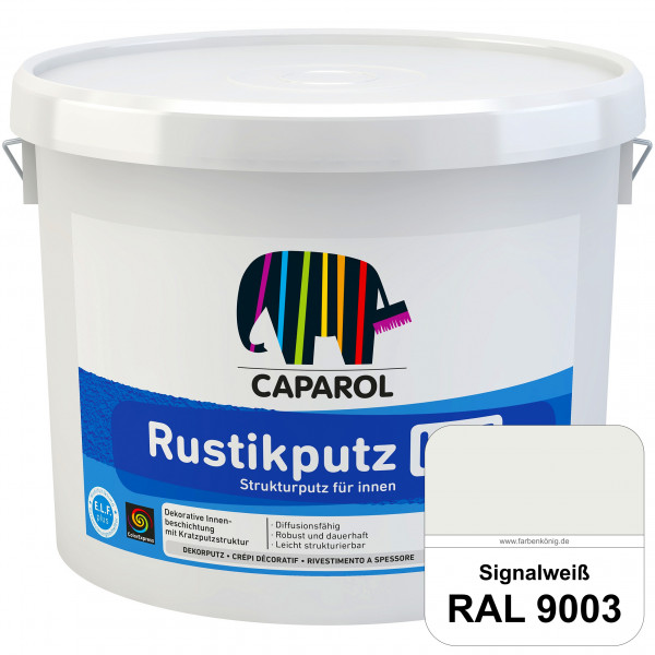 Rustikputz K 15 (RAL 9003 Signalweiß) Dekorputze für dekorative Innenbeschichtungen.