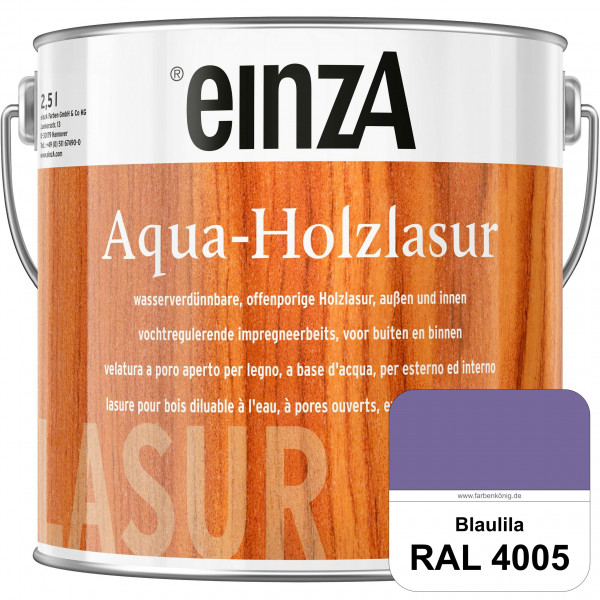 einzA Aqua-Holzlasur (RAL 4005 Blaulila) wasserverdünnbare offenporige Holzlasur für Holzbauteile