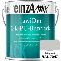 einzA LawiDur 2-K-PU-Buntlack - Hochglanz (RAL 7047 Telegrau 4)