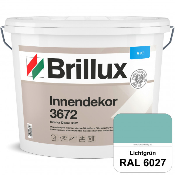 Innendekor ELF R-K3 3672 (RAL 6027 Lichtgrün) Kratzputz zur Erzielung dekorativer und strapazierfähi