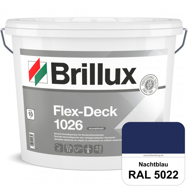 Flex-Deck ELF 1026 (RAL 5022 Nachtblau) Hochwertige Innendispersion für Decken mit Installationen &