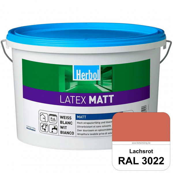 Latex Matt (RAL 3022 Lachsrot) Matte Latexfarbe mit hoher Strapazierfähigkeit