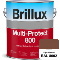 Multi-Protect 800 (RAL 8002 Signalbraun) seidenmatter, hoch wetterbeständiger Methacrylatharzlack, f
