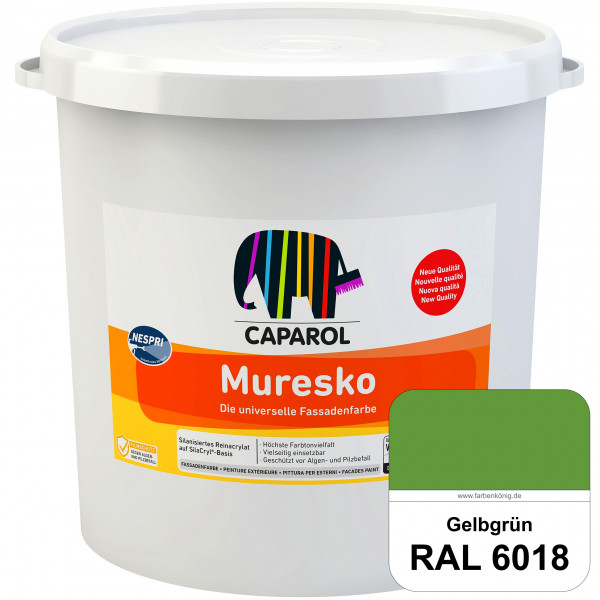 Muresko Nespri (R 30) (RAL 6018 Gelbgrün) Silanisierte Reinacrylat-Fassadenfarbe auf SilaCryl®-Basis