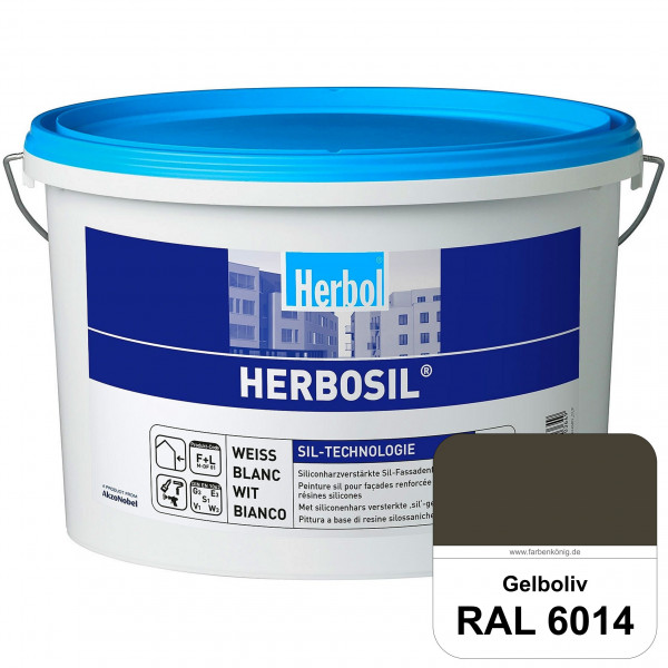 Herbosil (RAL 6014 Gelboliv) streiflichtunempfindliche siliconharzverstärkte Fassadenfarbe