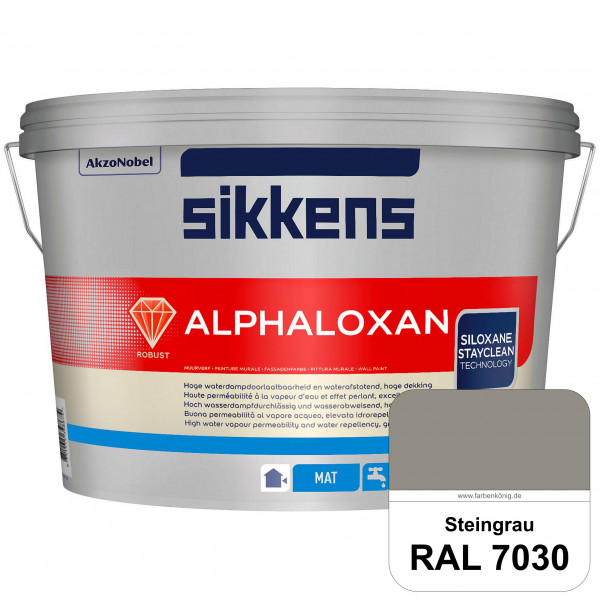Alphaloxan (RAL 7030 Steingrau) Professionelle Siliconharz-Fassadenfarbe (außen)