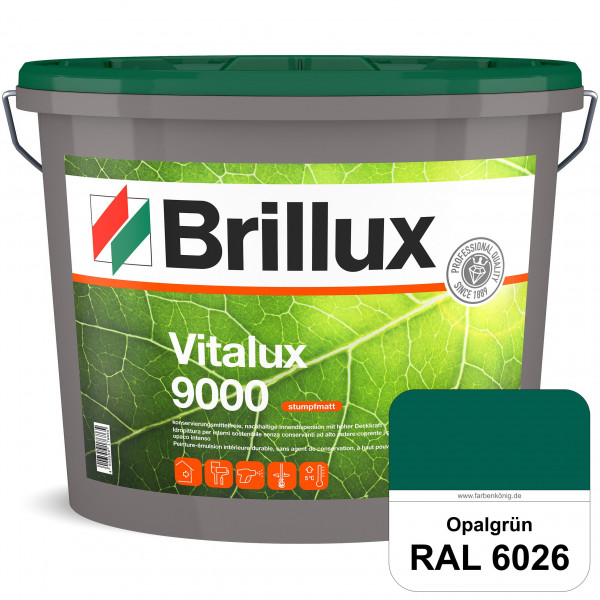 Vitalux 9000 (RAL 6026 Opalgrün) konservierungsmittelfreie Innendispersion für Kinder- & Schlafzimme