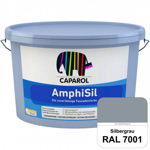Amphisil (RAL 7001 Silbergrau) Siloxanverstärkte matte Fassadenfarbe mit Silikatcharakter