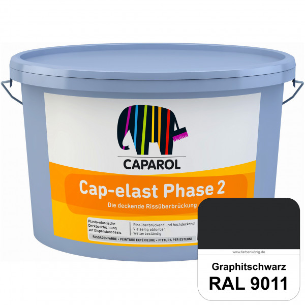Cap-elast Phase 2 (RAL 9011 Graphitschwarz) Sanierung gerissener Putzfassaden und Betonflächen