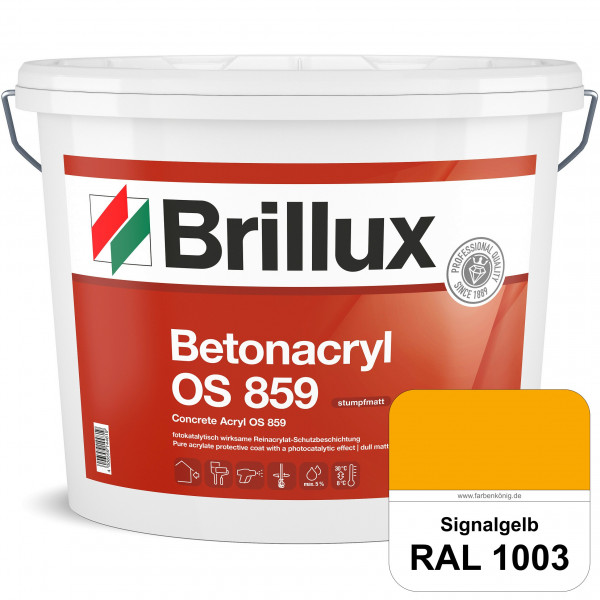 Betonacryl OS 859 (RAL 1003 Signalgelb) Wetterbeständige Schutzbeschichtung für Betonflächen (Außen)