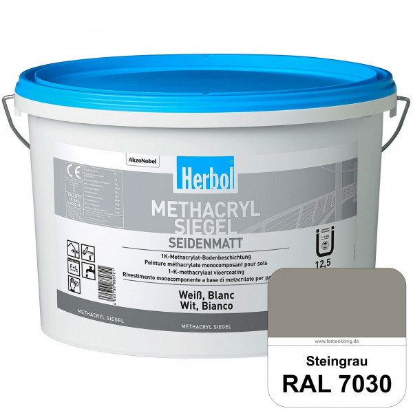 Methacryl Siegel (RAL 7030 Steingrau) seidenmatte 1K-Beschichtung Böden (Innen & Außen)