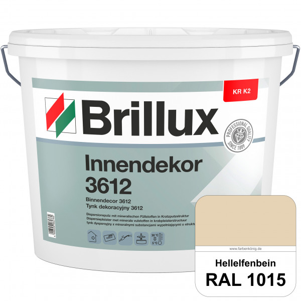 Innendekor ELF KR-K2 3612 (RAL 1015 Hellelfenbein) Kratzputz nach zur Erzielung dekorativer und stra