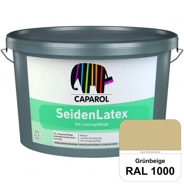 SeidenLatex ELF (RAL 1000 Grünbeige) strapazierfähige, scheuerbeständige und seidenmatte Latexfarbe