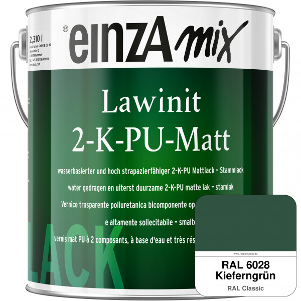 einzA Lawinit 2-K-PU Matt Stammlack (RAL 6028 Kieferngrün)