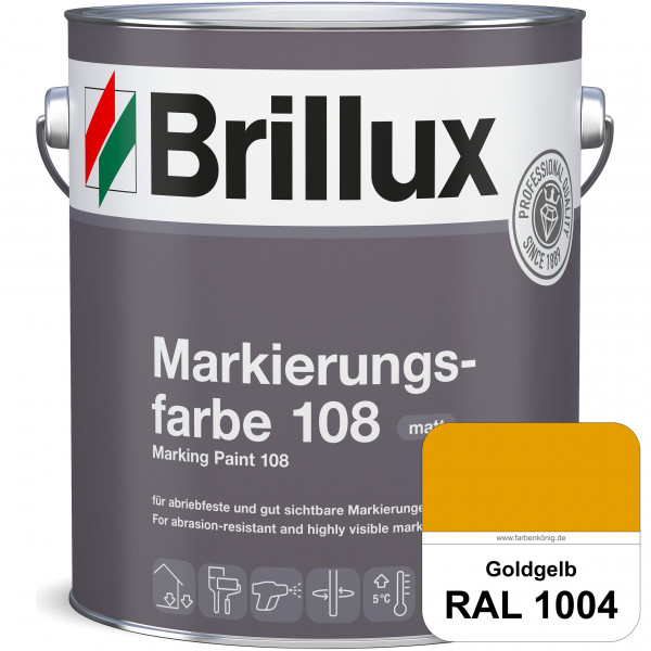 Markierungsfarbe 108 (RAL 1004 Goldgelb) Markierungsfarbe für Asphalt, Betonböden, Zementestrichen