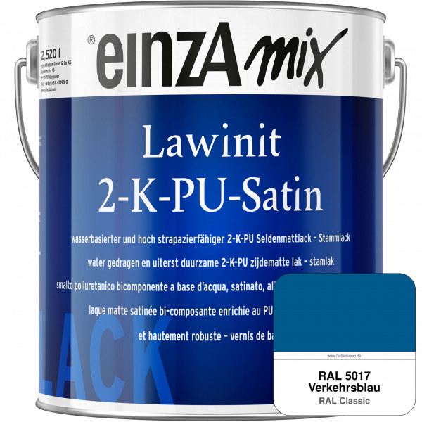 einzA Lawinit 2-K-PU Satin Stammlack (RAL 5017 Verkehrsblau)