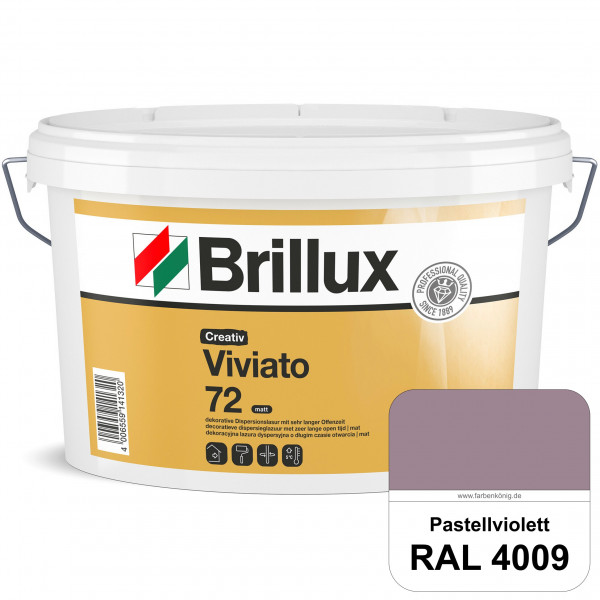 Creativ Viviato 72 (RAL 4009 Pastellviolett) Tuchmatte Dispersionslasur für die dekorative Wandgesta