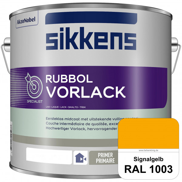 Rubbol Vorlack (RAL 1003 Signalgelb) Aromatenfreier Vorlack der Spitzenklasse (außen & innen)