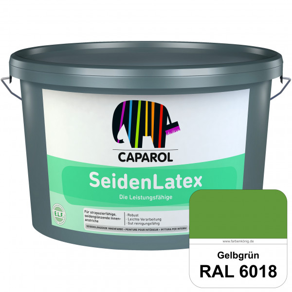 SeidenLatex ELF (RAL 6018 Gelbgrün) strapazierfähige, scheuerbeständige und seidenmatte Latexfarbe