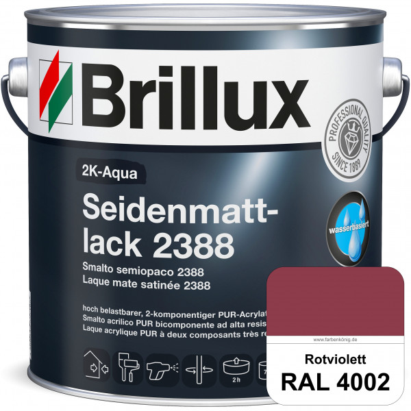 2K-Aqua Seidenmattlack 2388 (RAL 4002 Rotviolett) mechanisch und chemisch hoch belastbar für außen &